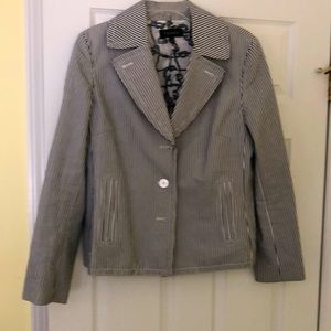 Like new Talbots blue seersucker blazer